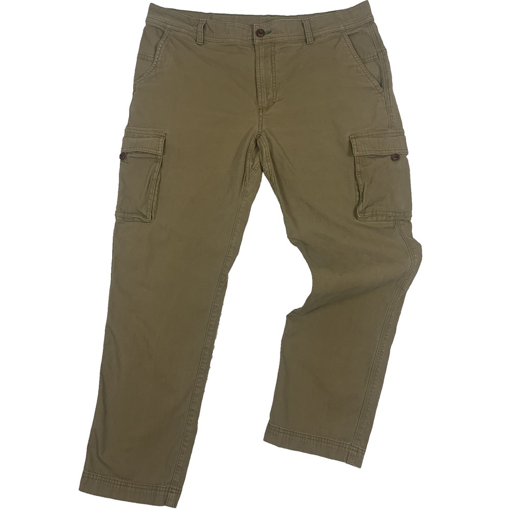 LL Bean BeanFlex Cargo Pants Mens 36x30 Khaki Standard Fit 513012
